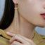 14K/18K Gold Round Cut 3.5mm Moissanite Diamond Hook Drop Earrings