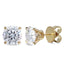 14K/18K Gold 10mm Round D Color Moissanite Diamond Classic Stud Earrings
