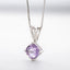 2.0ct Cushion Cut Natural Amethyst/Citrine Pendant Necklace with Box Chain 18''