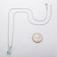 Natural Blue Topaz 1.50ct Trillion Cut Pendant Necklace with Box Chain 18''