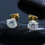 14K/18K Gold Round Cut 3ct Moissanite Diamond Simple Stud Earrings