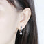 14K/18K Gold Round Cut 5mm D Color Grade Moissanite Diamond Drop Earrings
