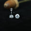 14K/18K Gold Round Cut 6.5mm 1ct Moissanite Diamond Lotus Shaped Stud Earrings