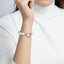 6-11mm Heart Shaped White Freshwater Pearl Bracelet