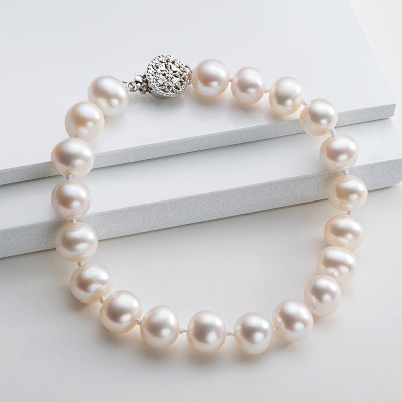 6-11mm White Freshwater Pearl Bracelet