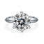 Round Cut 11mm Moissanite Diamond 6 Prongs Solitaire Ring