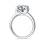 925 Silver 7.5mm/8mm/9mm Round Moissanite Diamond Bull Head Solitaire Ring