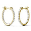 14K/18K Round Cut 0.44CTW Moissanite Diamond Hoop Earrings