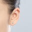 0.3ct Trillion Cut Natural Blue Topaz Stud Earrings