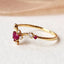 18K Gold Heart Shape 0.25ct Natural Ruby Ring
