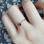 18K Gold Heart Shape 0.25ct Natural Ruby Ring