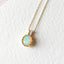 18K Gold 0.60ct Natural Opal Diamond Eggshell Shape Pendant Necklace 18"