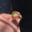 18K Gold Oval Cut 0.80ct Natural Opal Luxury Ring