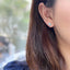 18K Gold Pear Shape 0.50ct Natural Opal Gemstone Akoya Pearl Stud Earrings