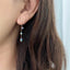 18K Gold Marquise Cut 0.1ct Natural Opal Sapphire Diamond Drop Earrings