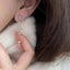 18K Gold 2.0ct Natural Opal Diamond Drop Earrings
