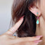 18K Gold Pear Cut 2.5ct Natural Opal Gemstone Drop Earrings
