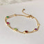 18K Gold Natural Opal Ruby Dravite Amethyst Emerald Bracelet