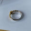 18K White & Gold 0.06ct Natural Opal 0.04ct Diamond Vintage Ring