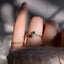 18K White & Gold 0.04ct Natural Emerald 0.03ct Diamond Vintage Ring