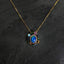 18K Gold Oval Cut 0.6ct Natural Opal Gemstone Halo Pendant Necklace 18"
