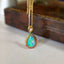 18K Gold Pear Cut 0.70ct Natural Opal Gemstone Halo Pendant Necklace 18