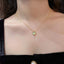 18K White & Gold 0.6ct Natural Opal Real Diamond Akoya Pearl Necklace 18"
