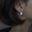 18K Gold Akoya Pearl/Natural Opal Mother of Pearl Stud Earrings