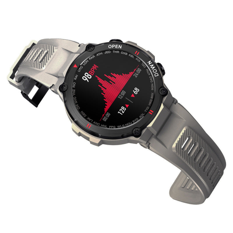 Smart Watch 1.28 In IPS Round Screen Tempered Glass Dial IP67 Waterproof Multifunctional Men Fashion Sports Watch