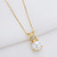 14K Gold Yellow 9.5-10mm Natural Freshwater Pearl Cute Animal Pendant Necklace