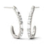 925 Sterling Sliver/14K/18K Gold Emerald & Round Cut Moissanite Diamond J-Hoop Earrings