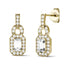 925 Sterling Sliver/14K/18K Gold 3x5mm Emerald Cut Moissanite Diamond Halo Stud Earrings