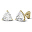 925 Sterling Sliver/14K/18K Gold 5.5mm Trillion Moissanite Diamond Stud Earrings