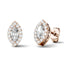 925 Sterling Sliver/14K/18K Gold Marquise 4x8mm Moissanite Diamond Stud Earrings