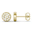 925 Sliver/14K/18K Gold 1.3mm Round Moissanite Diamond Halo Stud Earrings