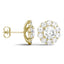 925 Sliver/14K/18K Gold 6.5mm Round Moissanite Diamond Halo Stud Earrings