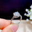 Round Cut 8mm Created Diamond Solitaire Ring Adjustable