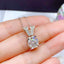 Round Cut 2Carat Created Diamond V Shape Pendant Necklace 18"