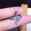 Round Cut 6.5mm Created Diamond Knot Pendant Necklace 18"