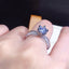 Round Cut 6.5mm Created Diamond Men Women Couple Ring Adjustable