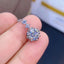 Round Cut 8.0mm Created Diamond Halo Pendant Necklace 18"
