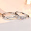 Round Cut Created Diamond Simple Couple Ring