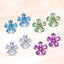 Five Petal Flower Simulated Multicolor Gemstone Stud Earrings