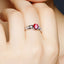 Simulated Sapphire / Ruby Vintage Ring Adjustable