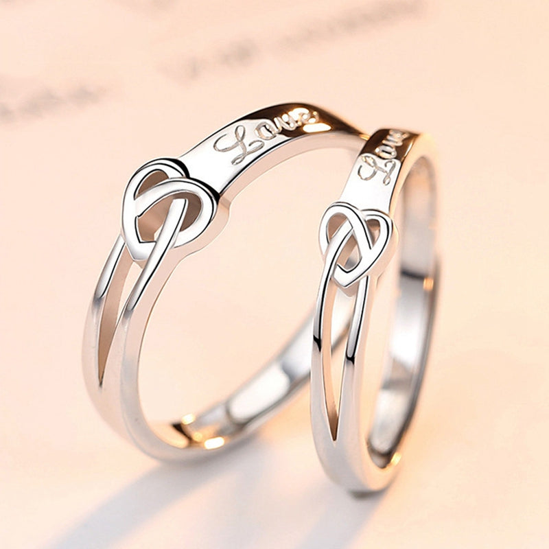 Fashion LOVE Letters Adjustable Couple Ring