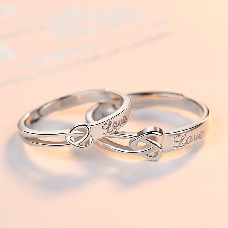 Fashion LOVE Letters Adjustable Couple Ring