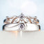 Round Cut Created Diamond Couple Wings Ring Adjustable