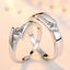 Simple Round Cut Created Diamond Couple Ring Adjustable