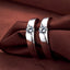 Round Cut Created Diamond Couple Ring Adjustable