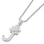 J Letter Pendant 3mm Rope Chain 24inch Initial Necklace